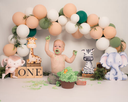 jungle met boog cakesmash