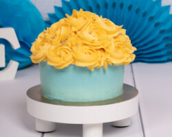 cupecake blauw goud