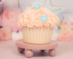 cupcake met bloemetjes