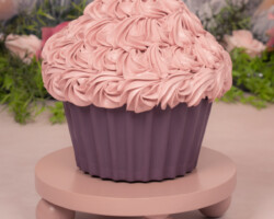 paars/ roze cupcake